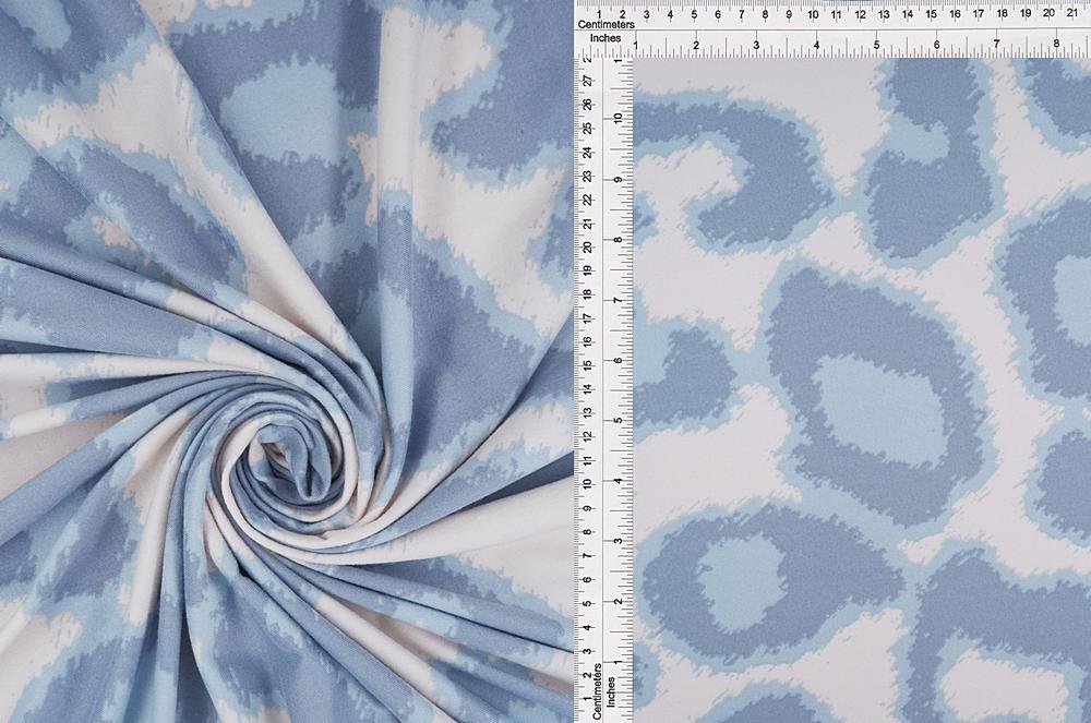 KNT2100-SE90343 / DENIM / 96% POLY 4% SPAN DTY BRUSHED ANIMAL PRINT