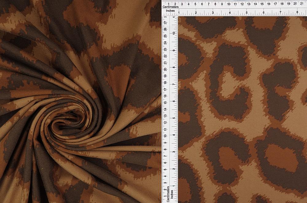 KNT2100-SE90343 / RUST / 96% POLY 4% SPAN DTY BRUSHED ANIMAL PRINT