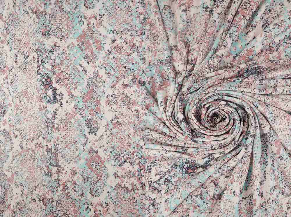 KNT1327-MS11213 / BLUE SKY-B / 97%RAYON 3%SPAN JERSEY SNAKE SKIN PRINT