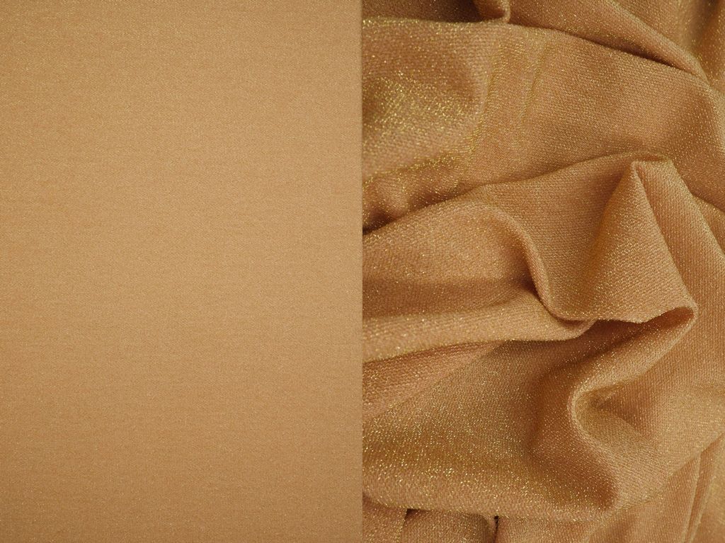 KNT4112 / CHAMPAGNE/GOLD / 81%POLY 14%LUREX 5%SPAN P/SP JERSEY W/ LUREX