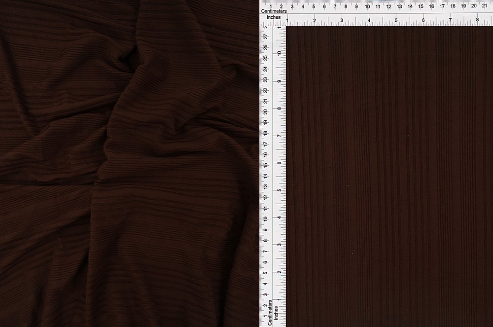 KNT4387 / BROWN / 89%POLY 11%SPAN Variegated YUMMY RIB