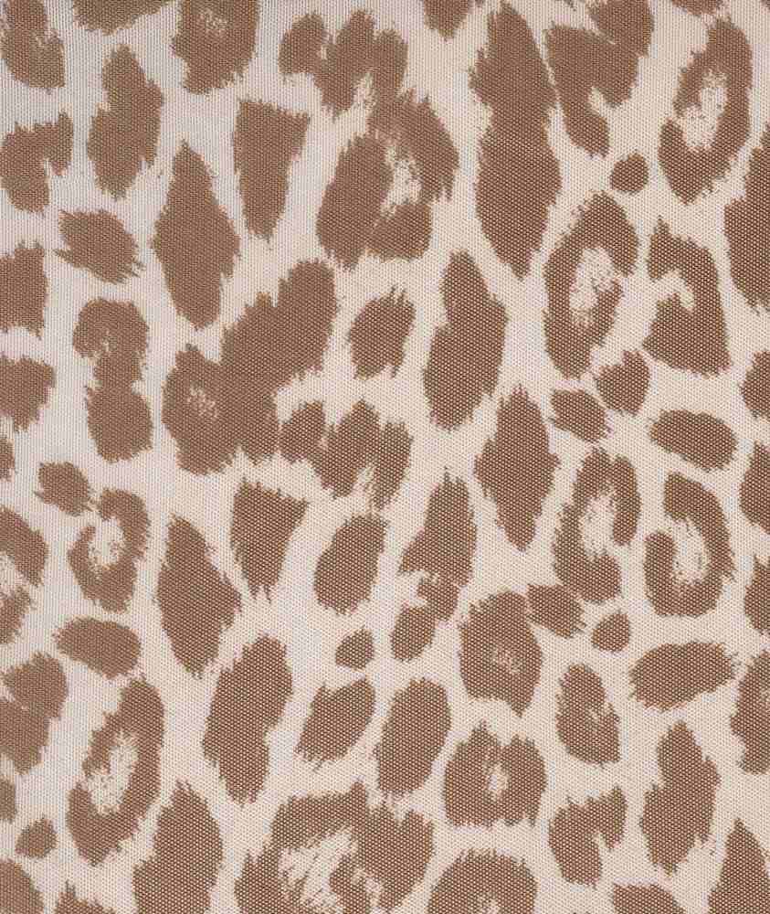 MESH-SE20451 / TAUPE / 97%POLY 3%SPAN MESH ANIMAL PRINT