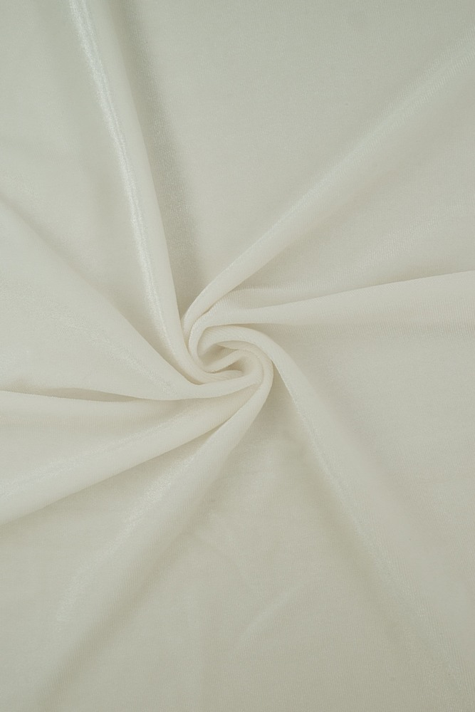 KNT3850 / WHITE / 92%POLY 8%SPANDEX VELVET SOLID