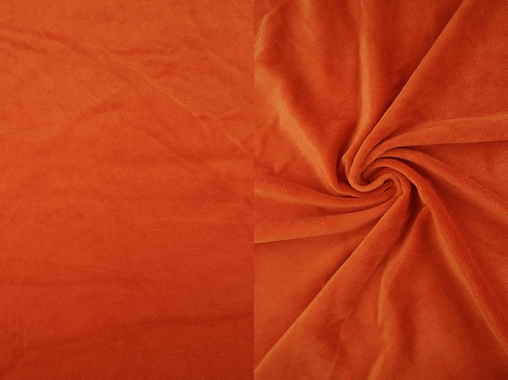 KNT4421 / ORANGE DK / 96%POLY 4%SPAN SOLID VELOUR