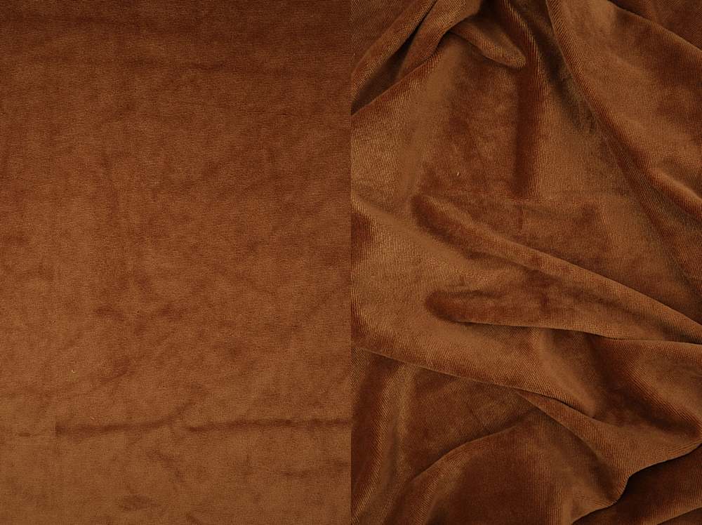 KNT4421 / CARAMEL / 96%POLY 4%SPAN SOLID VELOUR