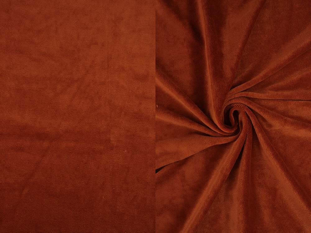 KNT4421 / RUST / 96%POLY 4%SPAN SOLID VELOUR