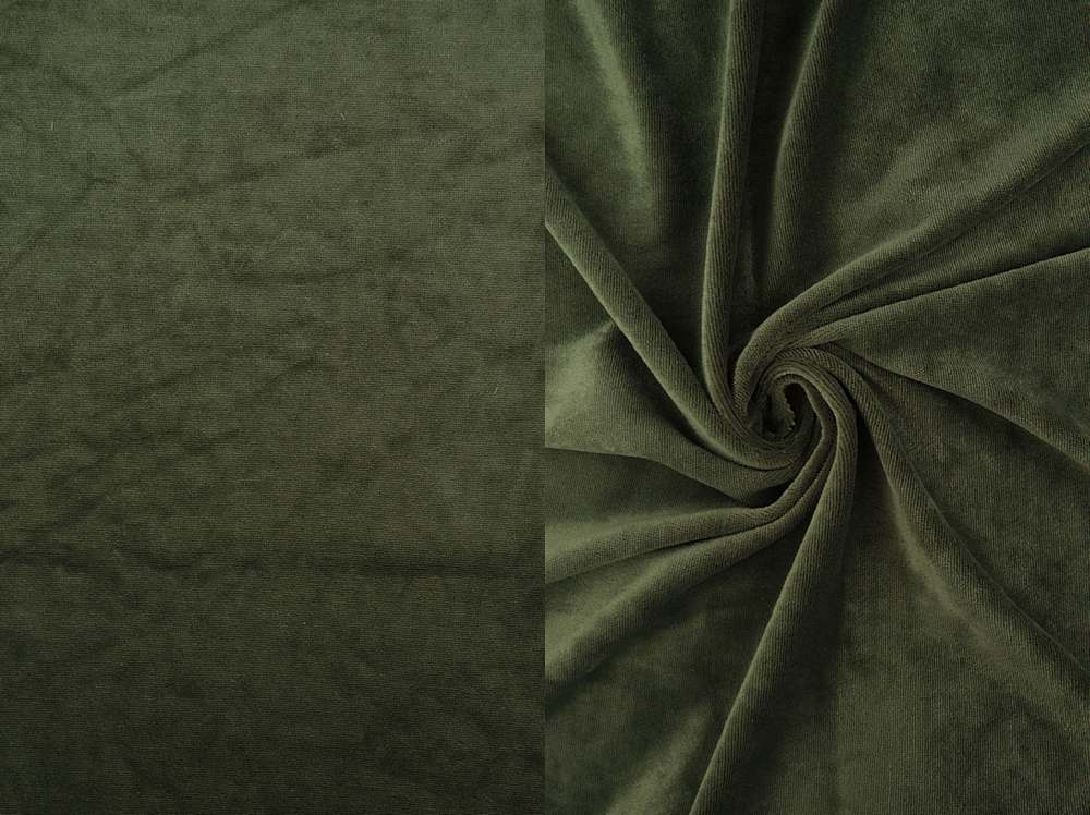 KNT4421 / OLIVE VINTAGE / 96%POLY 4%SPAN SOLID VELOUR