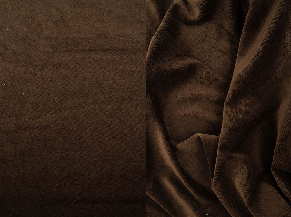 KNT4421 / BROWN / 96%POLY 4%SPAN SOLID VELOUR