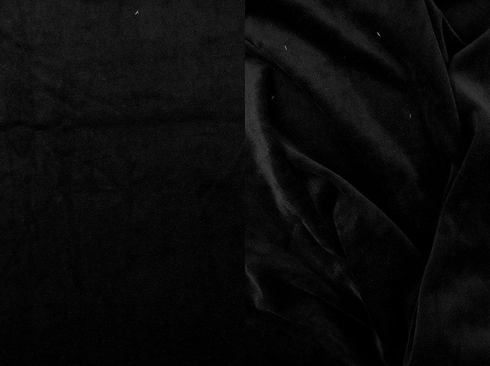 KNT4421 / BLACK / 96%POLY 4%SPAN SOLID VELOUR