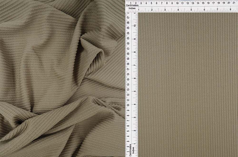 KNT4204 / MUSHROOM / 77%POLY 18%RAY 5%SPAN DOUBLE KNIT COZY
