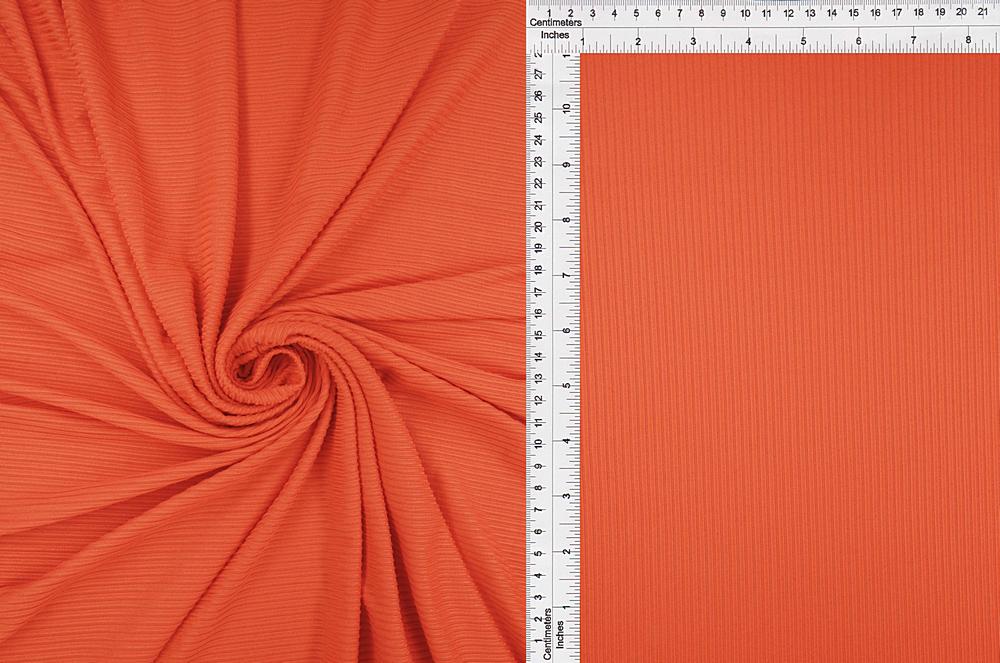 KNT4151 / ORANGE / 87%POLY 13%SPAN 4X2 YUMMY RIB SOLID