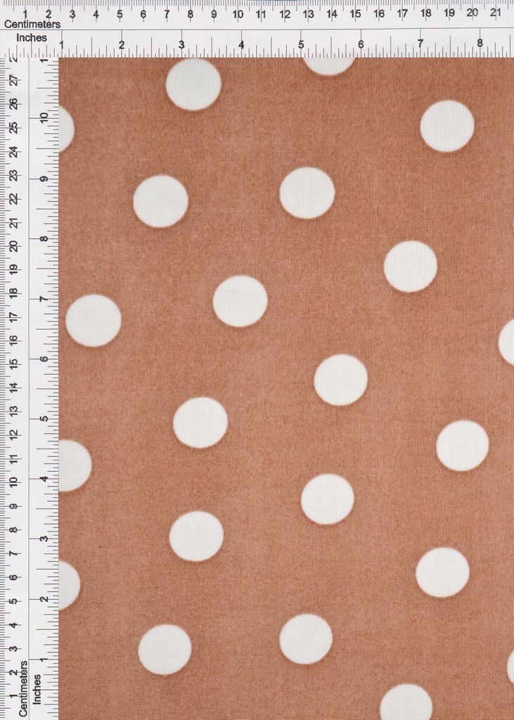 KNT3963-DU1960 / TAUPE / 91%POLY 9%SPAN SLINKY RIB 1X1 POLKA DOTS