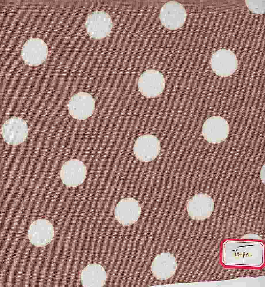 KNT3963-DU1960 / TAUPE / 91%POLY 9%SPAN SLINKY RIB 1X1 POLKA DOTS