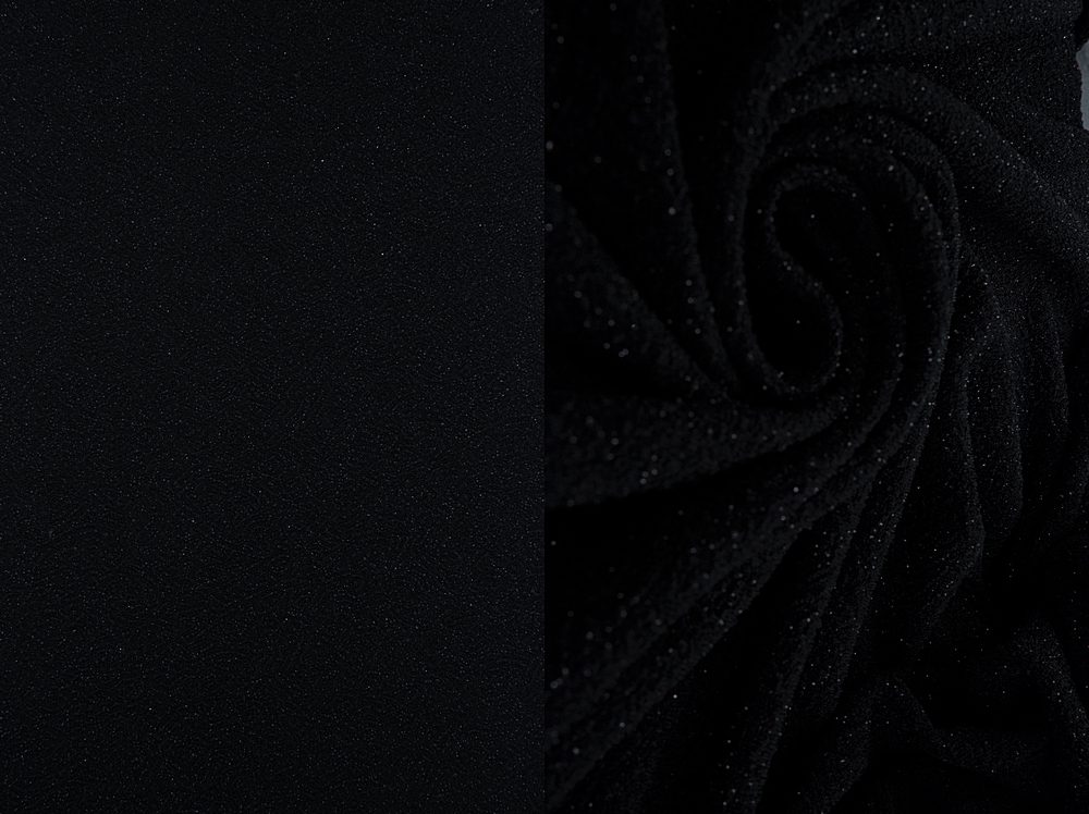 KNT4434 / BLACK / 95%POLY 5%SPAN POLY FUKURO W/GLITTER
