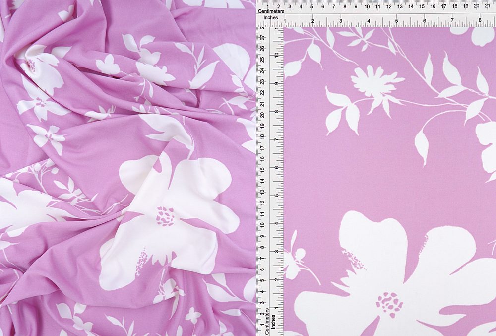 KNT1389-Q10707 / PINK / 96% POLY 4% SPANDEX DTY FLORAL PRINT