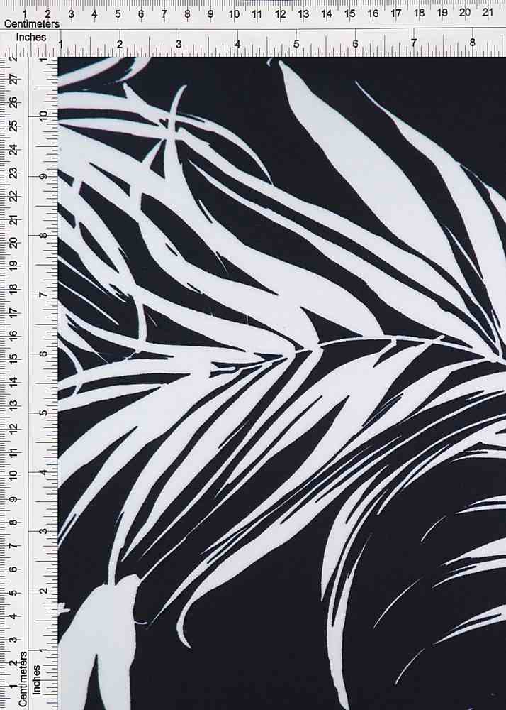 KNT1389-Q10715 / BLACK / 96%POLY 4%SPAN DTY TROPICAL PRINT
