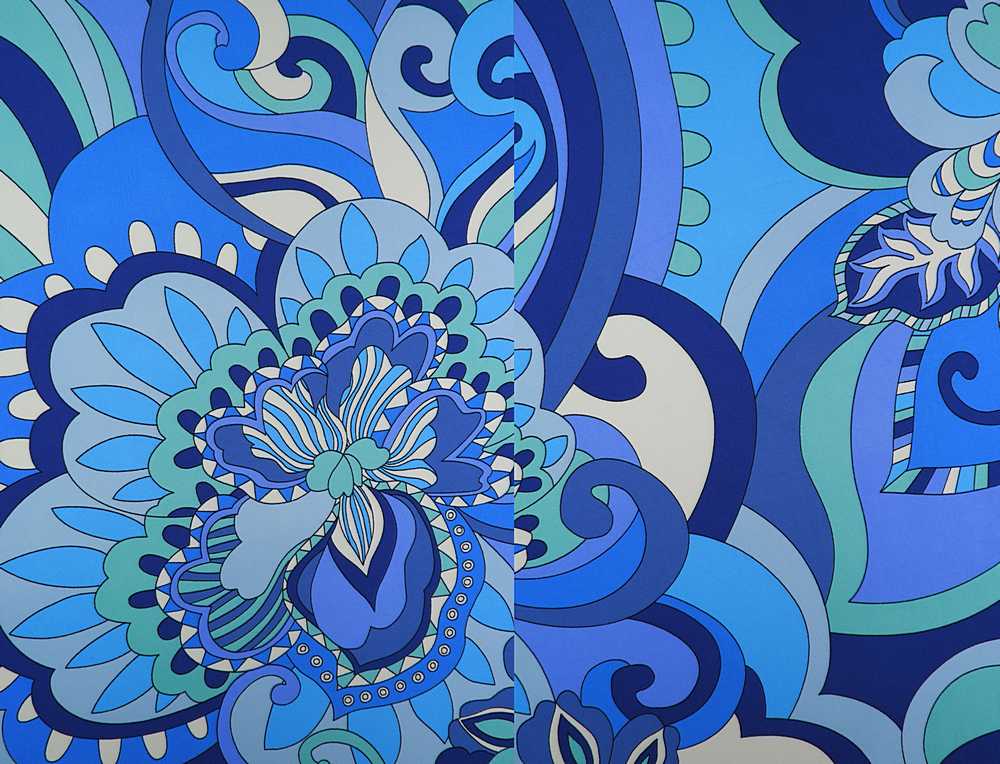 KNT1389-Q10709 / BLUE / 96% Poly 4% Spandex DTY Paisley  Print