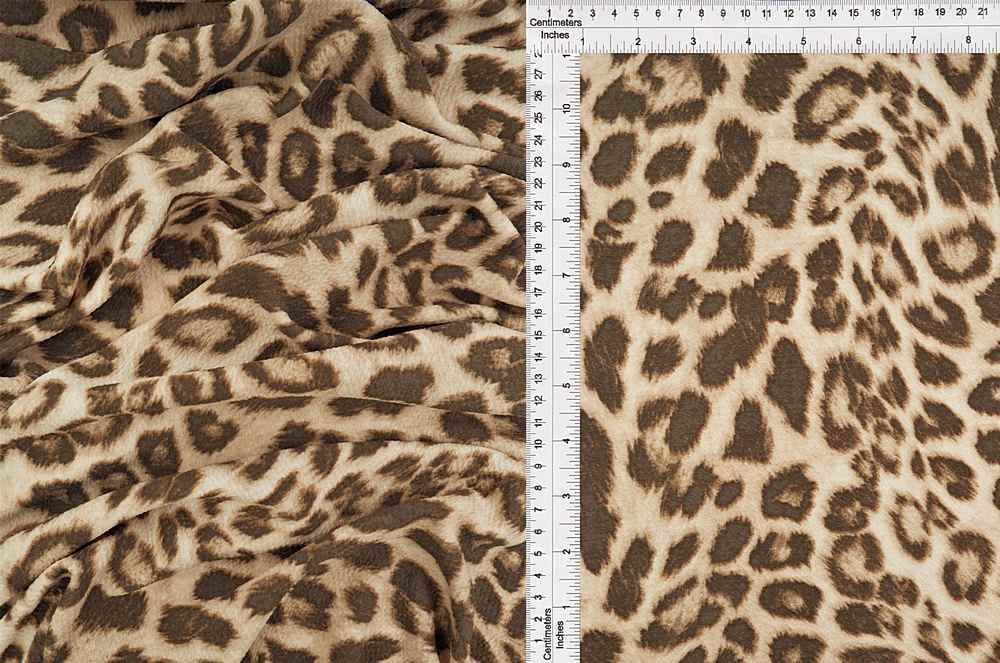 KNT3225-DU613 / STONE / 97%POLY 3%SPANDEX LIVERPOOL ANIMAL PRINT