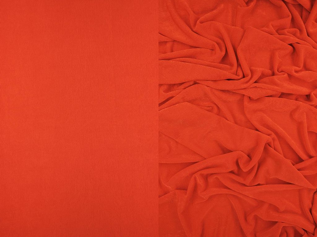 KNT3963 / TOMATO / 91%POLY 9%SPAN SLINKY RIB 1X1 SOLID