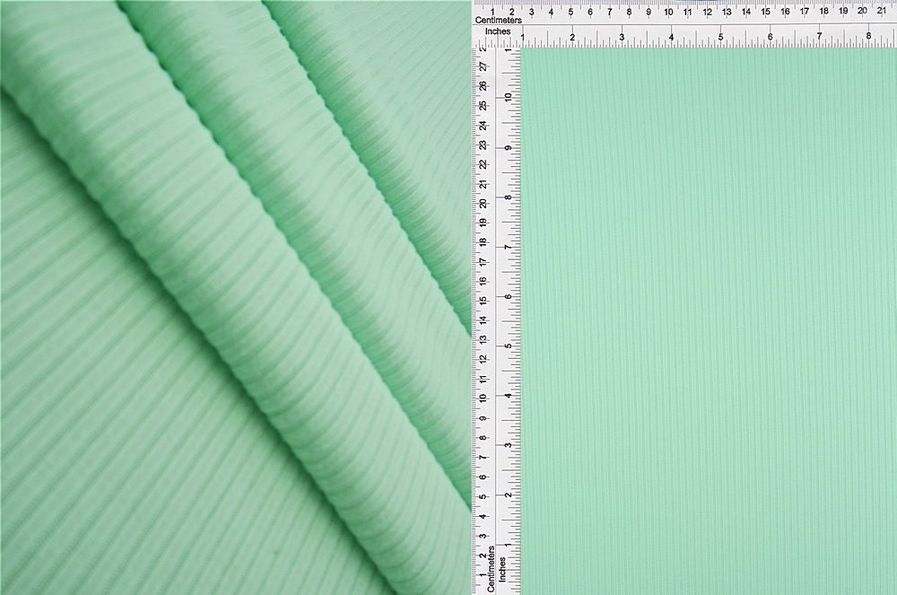 KNT4151 / MINT GREEN / 96%POLY 4%SPAN 4X2 YUMMY RIB SOLID
