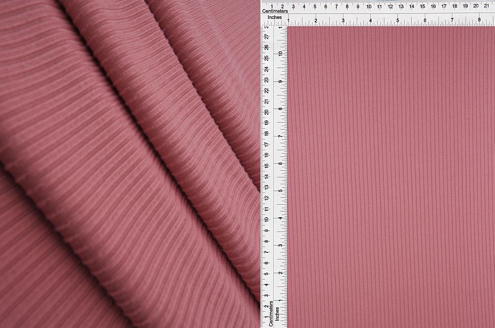 KNT4151 / ROSE VINTAGE / 87%POLY 13%SPAN 4X2 YUMMY RIB SOLID