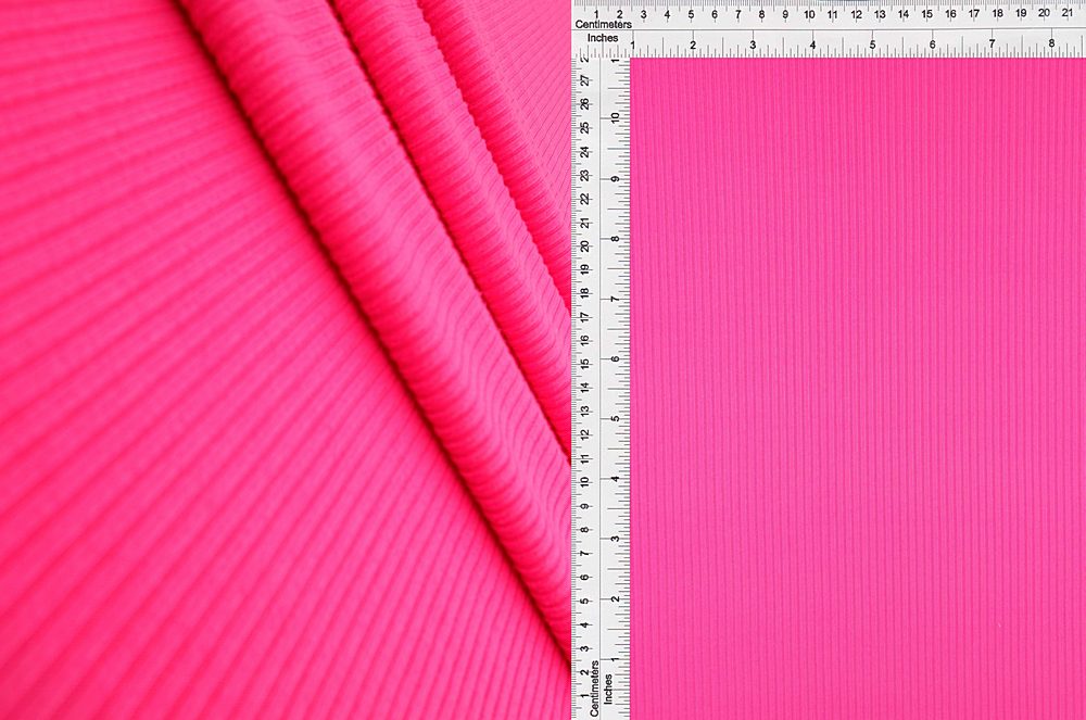 KNT4151 / FUCHSIA / 87%POLY 13%SPAN 4X2 YUMMY RIB SOLID