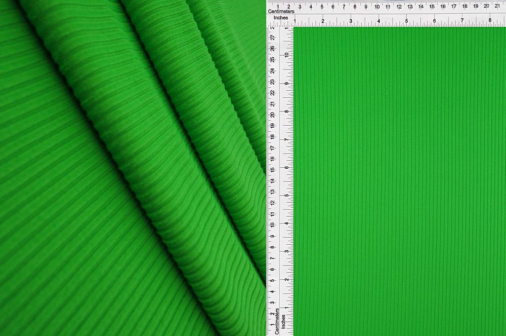 KNT4151 / GREEN / 87%POLY 13%SPAN 4X2 YUMMY RIB SOLID