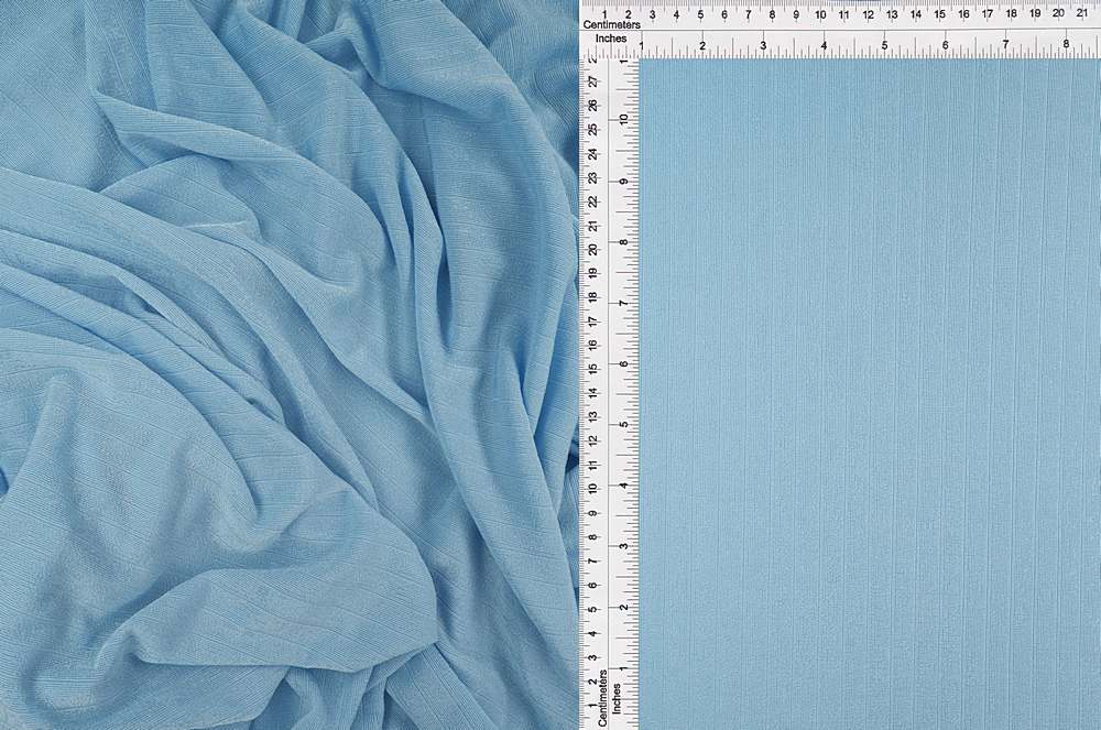 KNT4418 / BLUE LT / 95%POLY 5%SPAN 13X1 RIB SLINKY