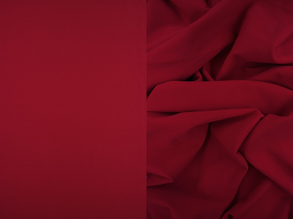 TECH-3311 / RED 2 / 95%POLY 5%SPAN TECHNO CREPE SOLID