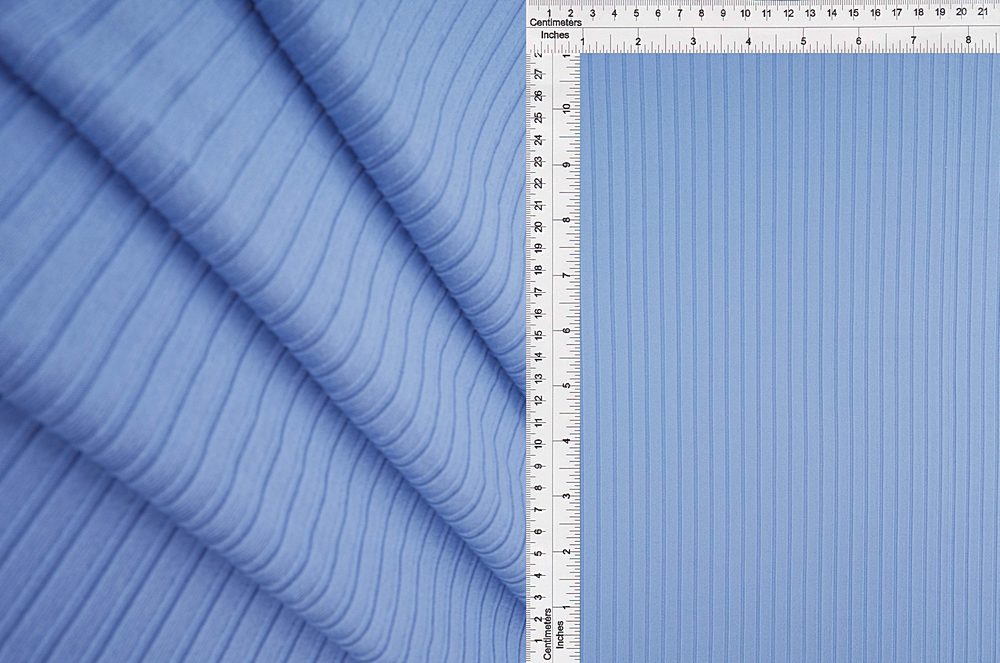KNT4135 / BLUE / 87%POLY 13%SPAN 8X3 YUMMY RIB SOLID