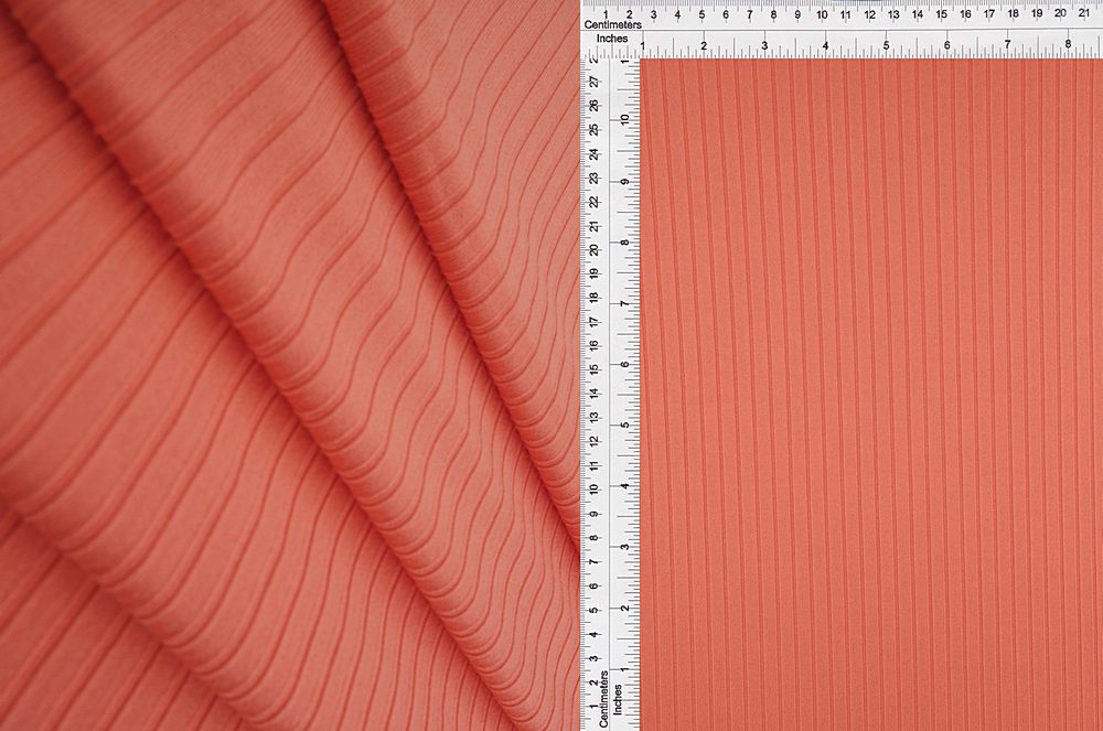 KNT4135 / CLAY / 87%POLY 13%SPAN 8X3 YUMMY RIB SOLID
