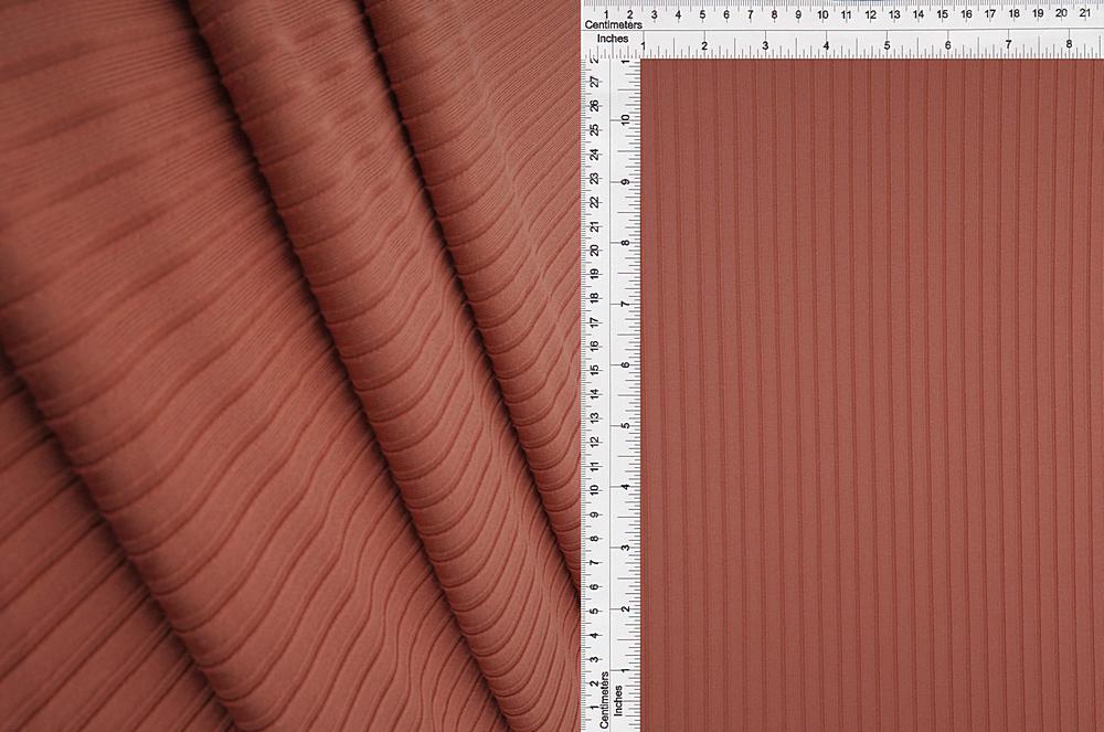 KNT4135 / BRICK DUST / 87%POLY 13%SPAN 8X3 YUMMY RIB SOLID