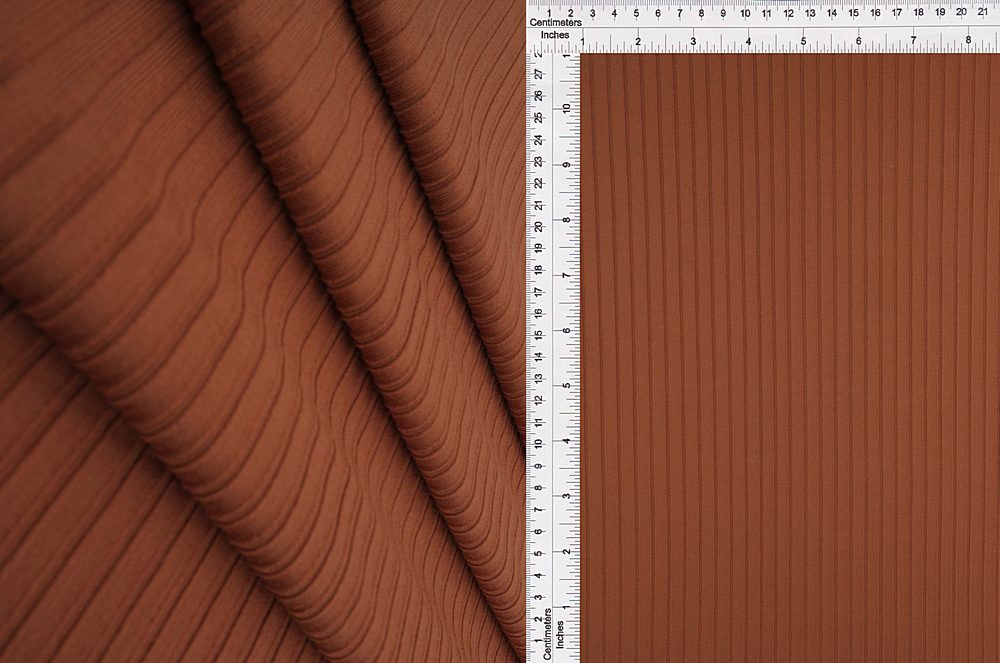 KNT4135 / RUST NEW / 87%POLY 13%SPAN 8X3 YUMMY RIB SOLID