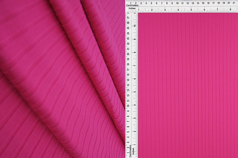 KNT4135 / PINK ULTRA / 87%POLY 13%SPAN 8X3 YUMMY RIB SOLID