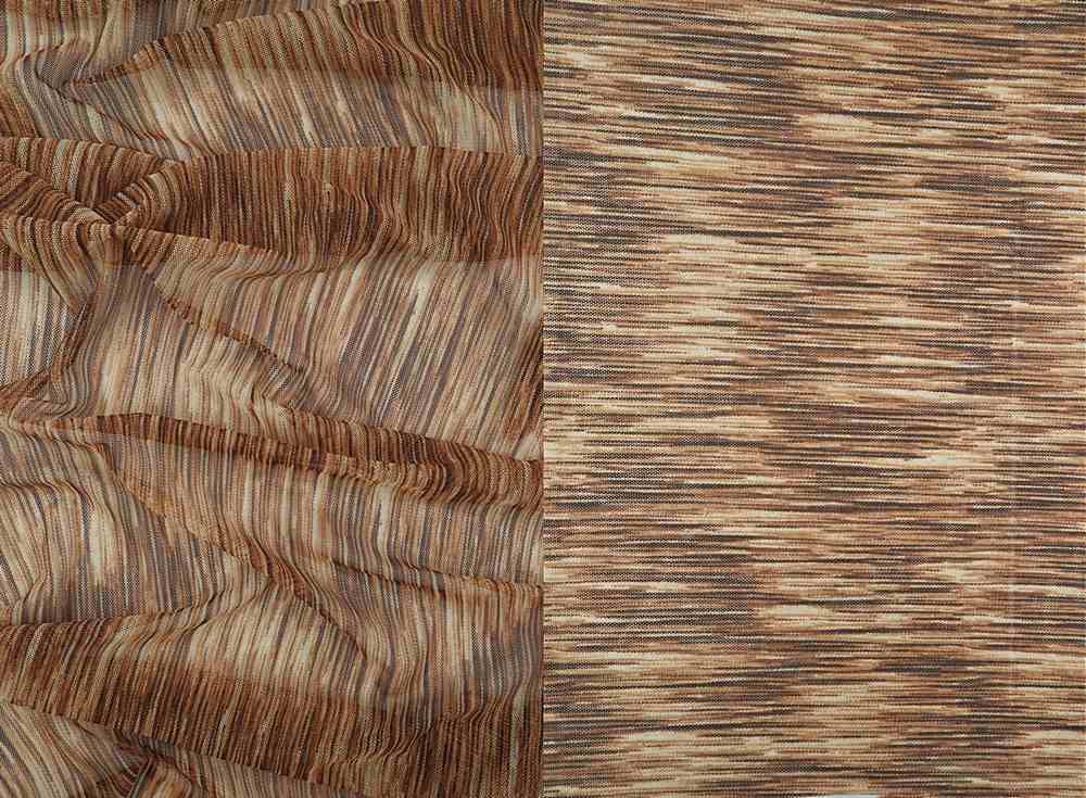 MESH-Q10907 / BROWN/TAUPE / 90%P %SP MELANGE/MISSONI/SPACE DYE MESH