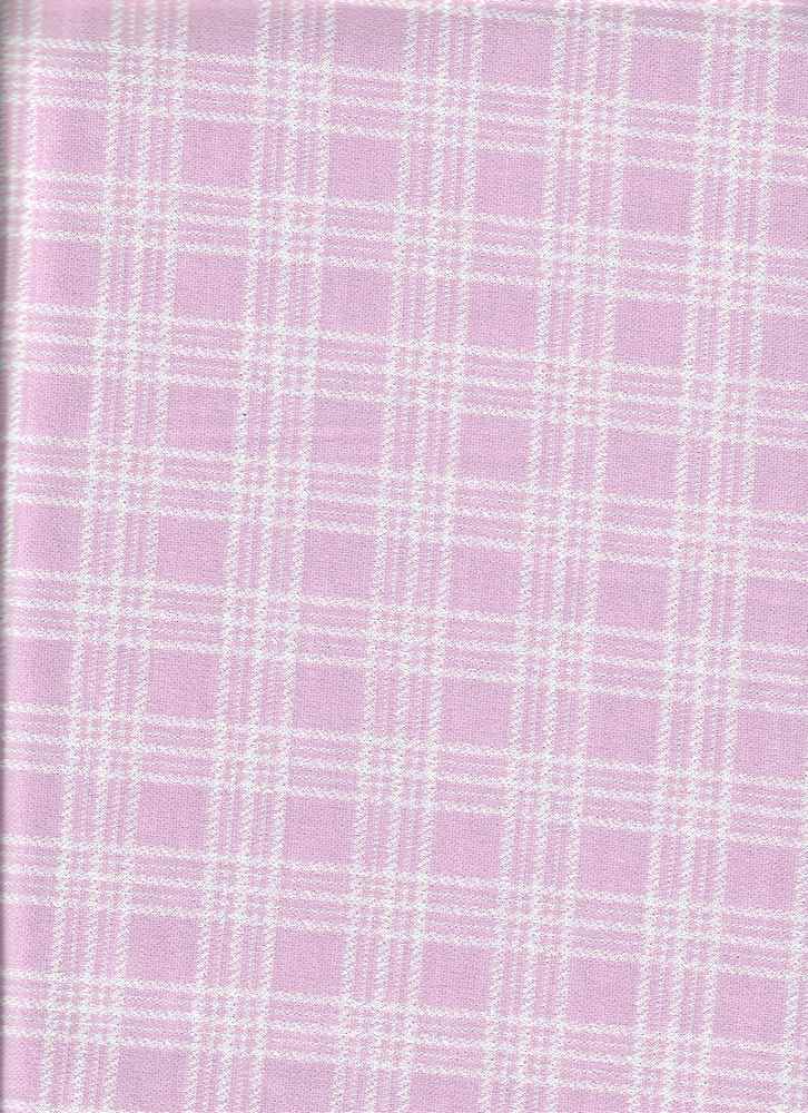 KNT3911 / LAVENDER / 81%POLY 16%RAY 3%SPAN DOUBLE KNIT JACQUARD PLAID