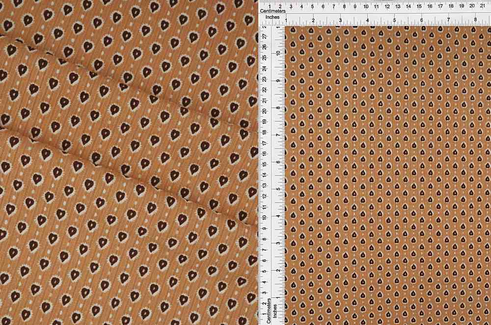 KNT3422-S801176 / TAUPE/BROWN / 87/13 POLY SPAN 4X2 YUMMY RIB HART/GEO PRINT