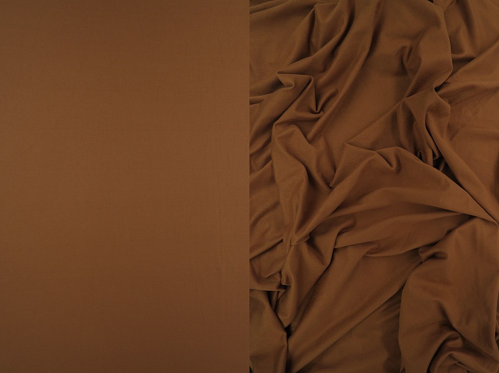 KNT2100 / CARAMEL / 96%POLY 4%SPAN DTY BRUSHED SOLID