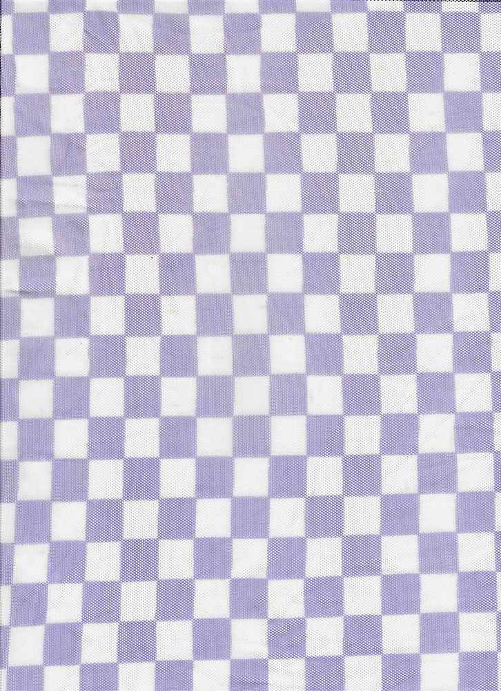 MESH-DU1772 / LAVENDER / 90%POLY 10%SPAN MESH CHECKERED/GEOMETRIC PRINT