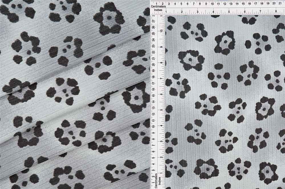 KNT4135-S903103 / GREY/CHARCOAL / 87%POLY 13%SPAN 8X3 YUMMY RIB ANIMAL/LEOPARD PRINT