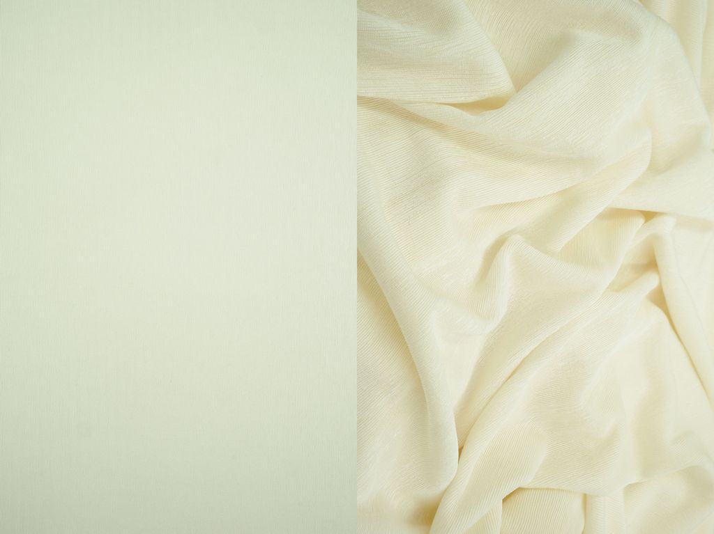 KNT3963 / CREAM / 91%POLY 9%SPAN SLINKY RIB 1X1 SOLID