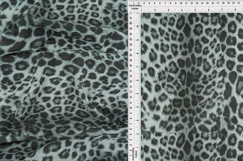 KNT3971-SE41227 / GREY/CHARCOAL / 95%POLY 5%SPAN TECHNO CREPE ANIMAL PRINT