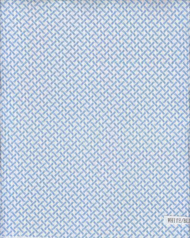 KNT3422-Q10819 / WHT/BLUE / 87%POLY 13%SP 4X2 YUMMY RIB GEO RETRO WINDOW PANE