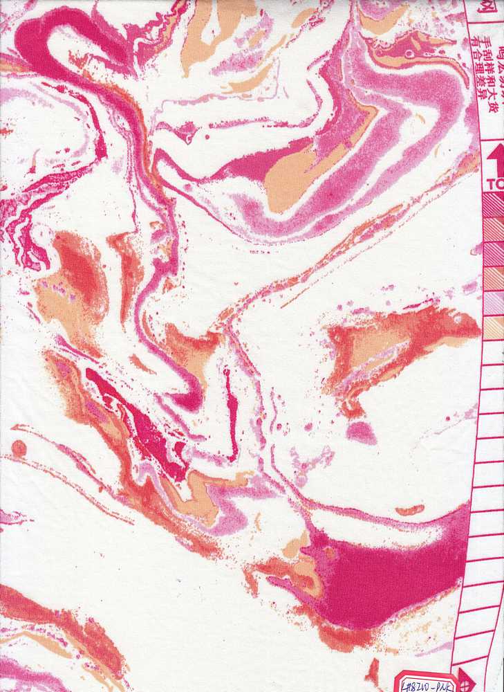 KNT1389-MS10015 / IVORY/PINK / 96% Poly 4% Spandex DTY Marble Print