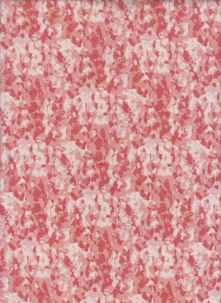 KNT1389-MS10612 / CORAL / 96% POLY 4% SPANDEX DTY ABSTRACT PRINT