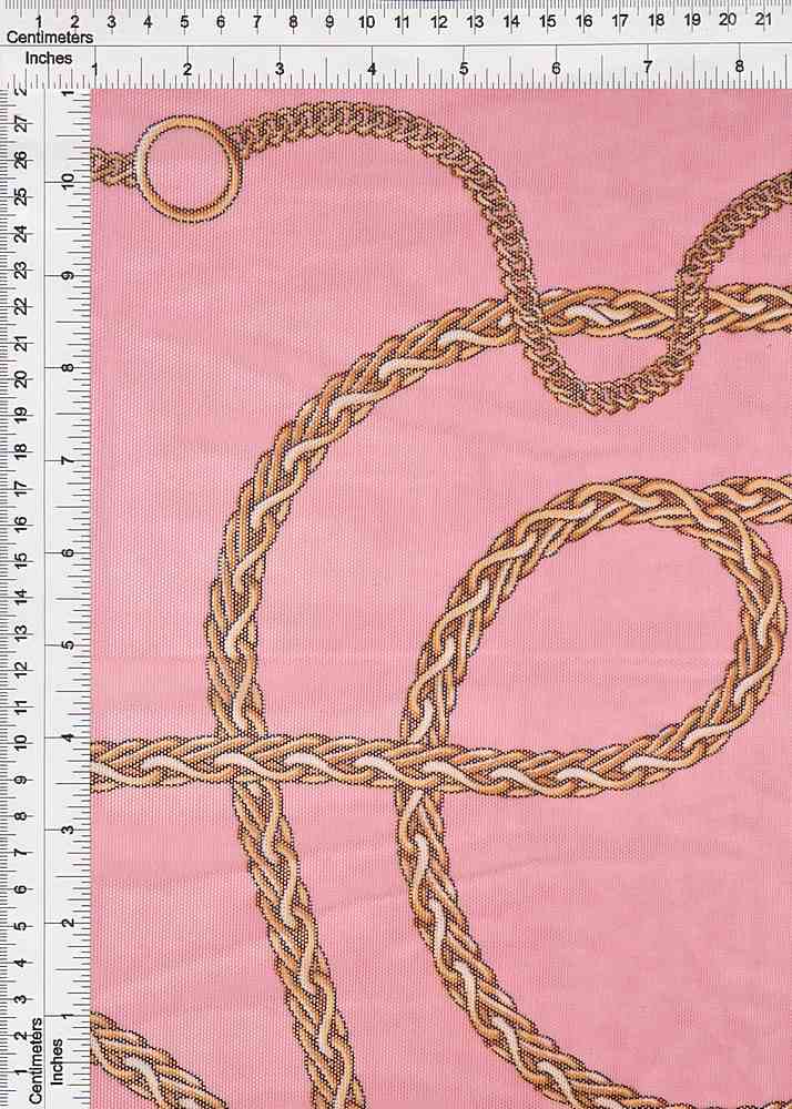 MESH-Q10722 / BLUSH/GOLD / 90%POLY 10%SPAN MESH CHAIN STATUS PRINT