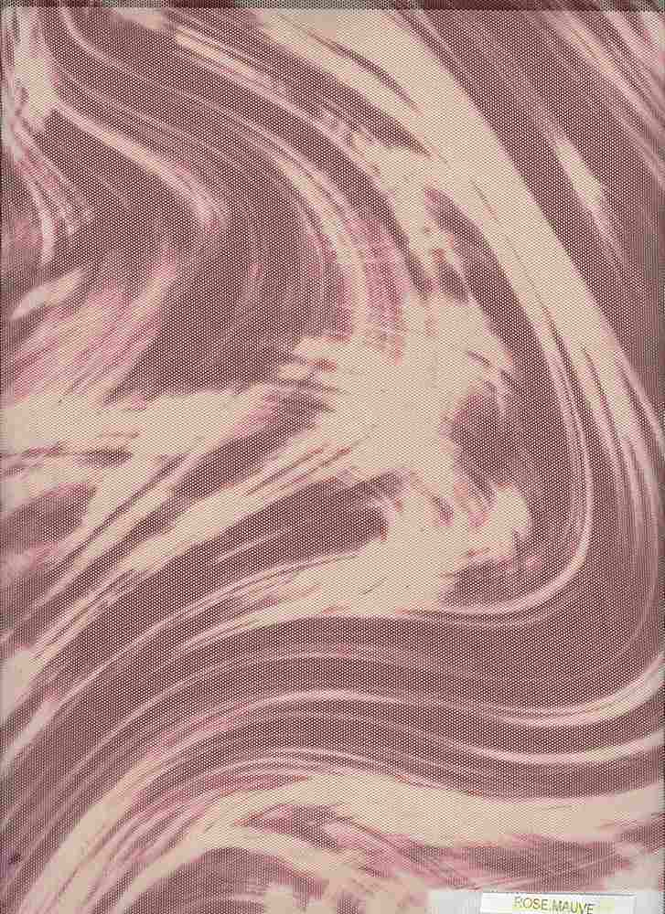 MESH-Q11213 / ROSE/MAUVE / 90%POLY 10%SPAN MESH MARBLE PRINT