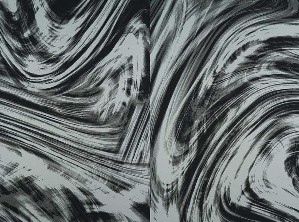 KNT1389-Q11213 / BLACK/SILVER / 96%POLY 4%SPAN DTY MARBLE PRINT