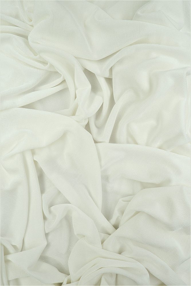 KNT3963 / IVORY / 91%POLY 9%SPAN SLINKY RIB 1X1 SOLID