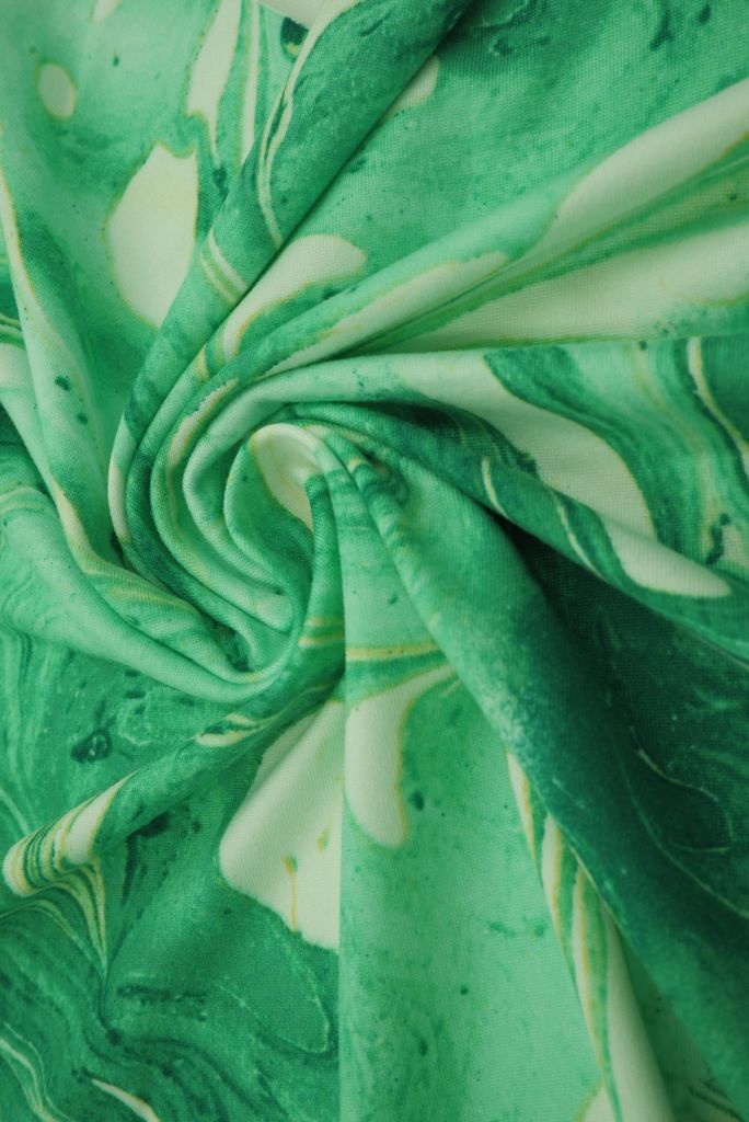 KNT2100-MS10148 / GREEN / 96%POLY 4%SPAN DTY BRUSH MARBLE PRINT